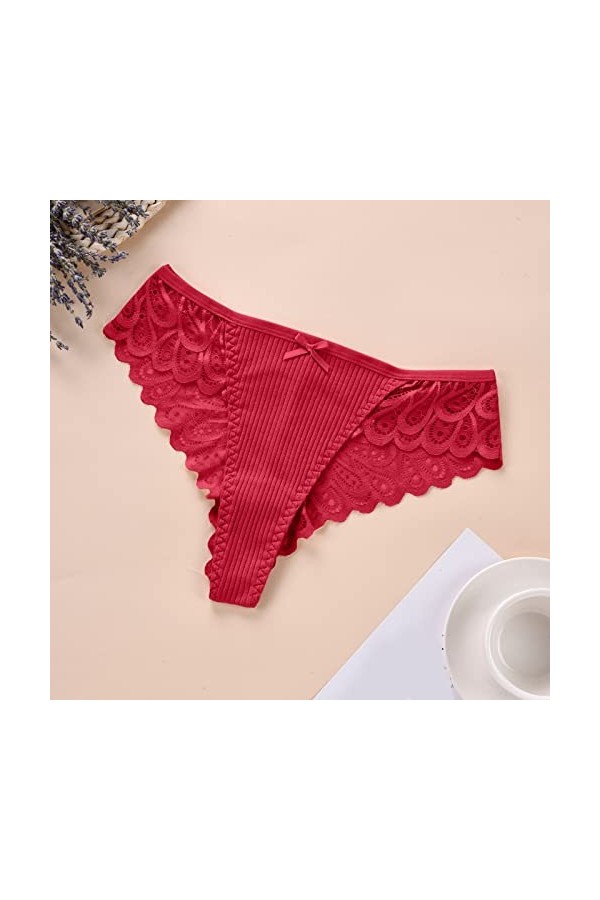 ADMAY 2023 New y*2k Style Lingerie Culotte Femme String Un Ensemble Couleurs Optiont Lingerie Fleurs Creuses Côtés Culotte St