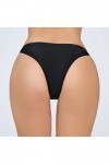 BIISDOST Slip Taille Basse Soyeux et Brillant pour Femmes sous-vêtements Sexy Transparents Dentelle Black, XXL 