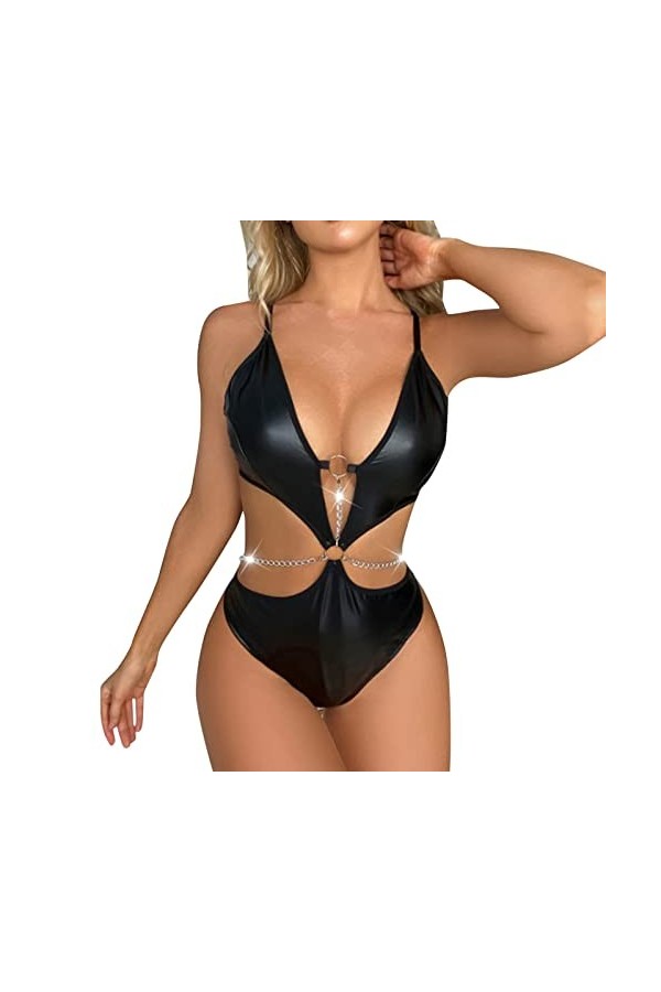 Générique Nuisettes Sexy Femme Harness Body Nuisette Erotisme Teddy Nuit Body See Through De Nuit en Lingerie Combinaison Sen
