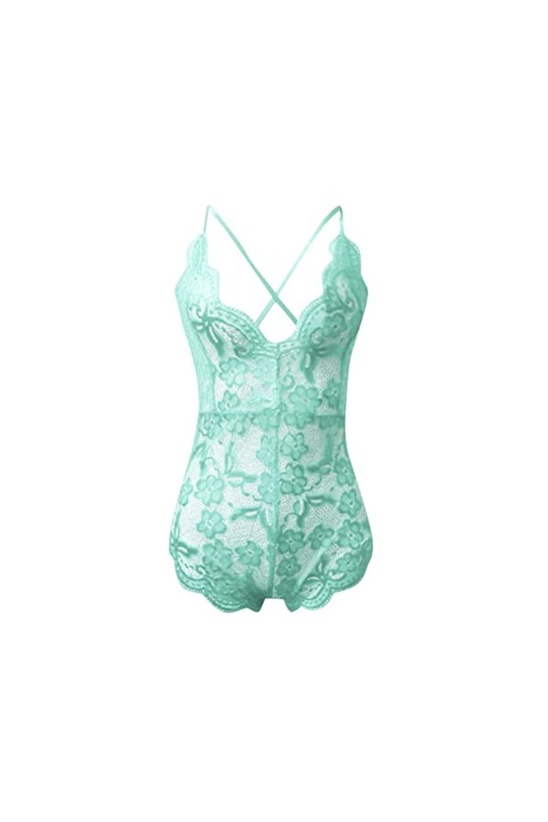 liaddkv Lingerie sexy pour femme - Rouge à carreaux - Lingerie sexy - Vert - XXXL