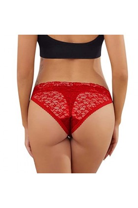 PANPANY Culottes pour Femme Femme sans Couture Sexy Dentelle Multicolore String Soutien-Gorge Culotte Tanga sous Vetements Co