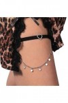 Chaîne De Cuisse en Forme De Cœur À Couche Unique Chaîne De Jambe en Strass Anti-dérapant Accessoires De Jambe De Boîte De D