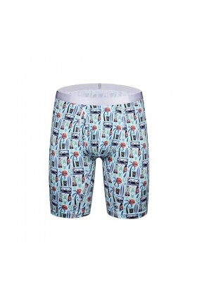 Beokeuioe Sous-vêtements pour homme en coton – Boxer long en bambou – Caleçon pour homme Coupe quotidienne Sous-vêtements de 