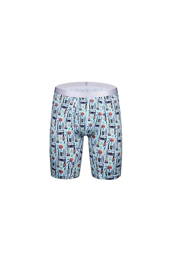 Beokeuioe Sous-vêtements pour homme en coton – Boxer long en bambou – Caleçon pour homme Coupe quotidienne Sous-vêtements de 