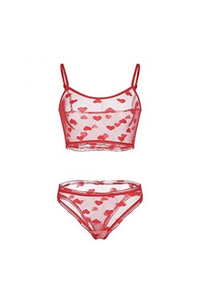 sous-Vetements Femme Erotique Vêtements De Nuit Dentelle Lingerie Sexy Ensemble 2 Pièce Ensemble Soutien Gorge et String Sexy