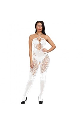 ADMAY 2023 New y2.k Style Lingerie Femmes Sexy Halter Lingerie Résille Bodystocking sous-Vêtements De Nuit Chemises Bodys Jar