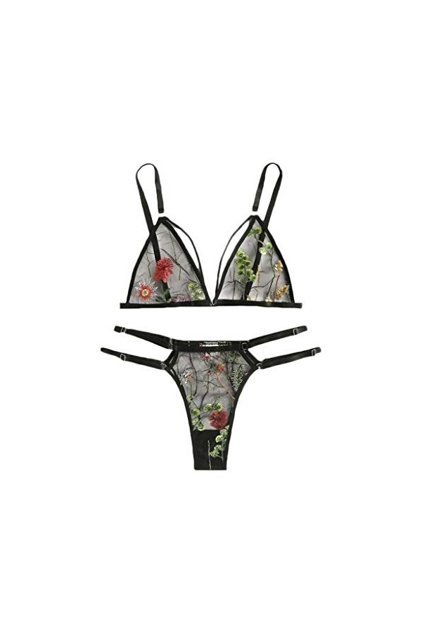 Lingerie Sexy Ensemble Femme Sexy Vêtements De Nuit Erotique sous-Vetements 2 Pièce Ensemble Soutien Gorge et String Dentelle