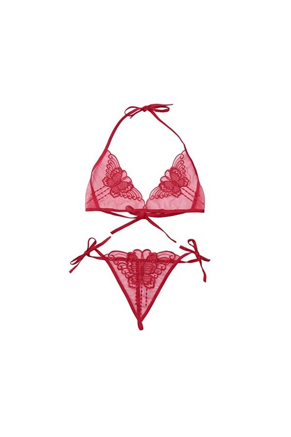 2023 New y*2k Style Lingerie Ensembles de lingerie pour femmes Sexy dentelle réglable dentelle G String pantalon ensemble 2 p