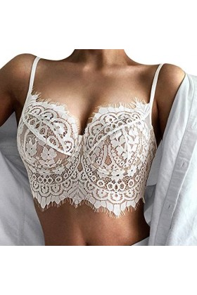 GilRu Femmes Big Backless Ultra Thin Lace Steel Ring sous-vêtements Sexy Cils Soutien-Gorge sous-vêtements Sexy Lingerie Homm