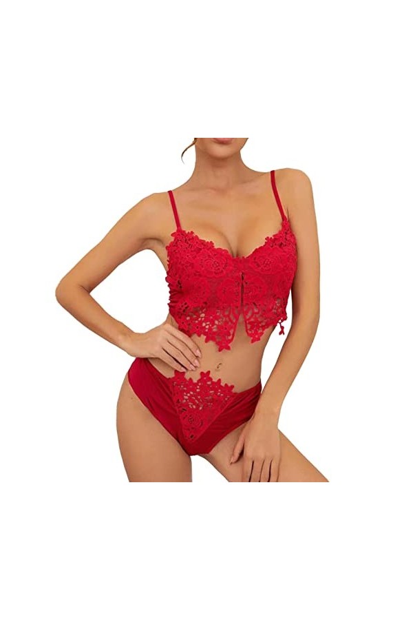 Lingerie Sexy Femme Coquine Hot Sexy Bodysuit Ensemble de Deux pièces de sous-vêtements Sexy pour Femmes Ensemble de Soutien-