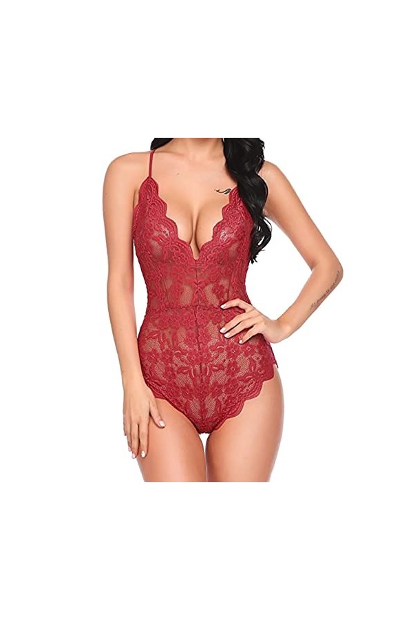 Lingerie Femme Sexy Ensemble Homme Sexy Hot y20.k sous-vêtements Amusants pour Femmes Grande Sangle en Dentelle Sexy brodée V