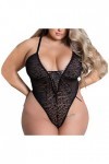 Lingerie Femme Sexy Ensemble Homme Sexy Hot y22k One Piece Leopard-Print Plus Mesh Lace-Up Lingerie Sexy Taille Dames Sexy So