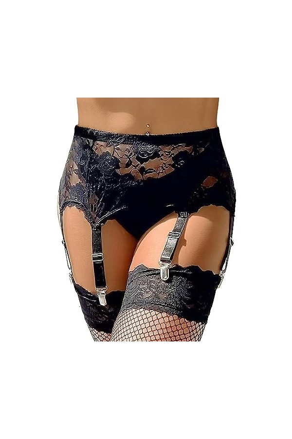 ohmydear Femme Porte-Jarretelles Grande Taille Respirante Jarretelles Nouveau et amélioré 6 Sangles Réglable Bas et Jarretièr