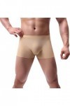 Junhasgood Hommes Transparent Mesh Quadrangle Pantalon Plat Pantalon Sexy Pantalon Culotte Lingerie Sexy Hot Ouverte a-Khaki