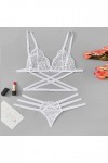 Ensemble Soutien Gorge et String Femme Dentelle Vêtements De Nuit Erotique Lingerie Sexy Ensemble 2 Pièce sous-Vetements Sexy