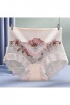 Générique Culotte Femme Sexy Chic Culotte Dentelle Sexy Taille Haute Broderie Rose Butt Lift Culotte sans Couture Invisible T
