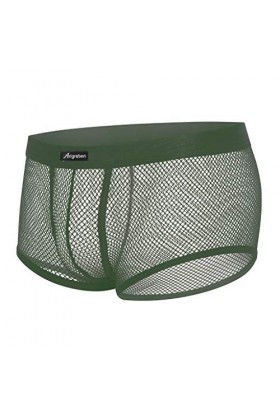 Générique Lingerie Homme Sexy Hot Hommes Sexy sous-vêtements Lettre imprimé Shorts Bulge Pouch Underpants Soyeux pour Homme 