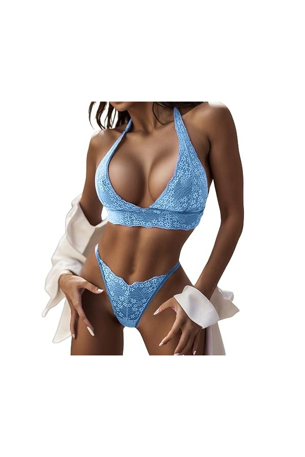 Lingerie Sexy Femme Coquine Hot Grande Taille Ensemble de Lingerie à Armatures pour Femmes, Grande Taille Ouverte Entrejambe 