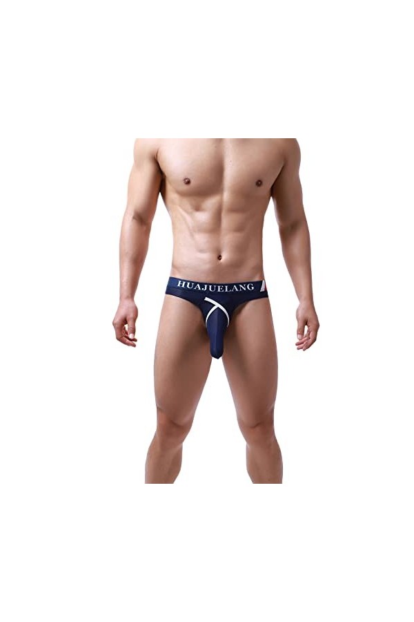 générique Hommes Strings Cuir Dos strongs Mode Hommes sous-vêtements Sexy G Strings Lingerie Vinyle Sexy Z003-Blue, XXL 