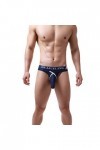 générique Hommes Strings Cuir Dos strongs Mode Hommes sous-vêtements Sexy G Strings Lingerie Vinyle Sexy Z003-Blue, XXL 