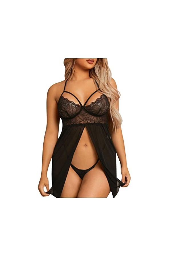 Lingerie Femme Sexy Ensemble Slutty Hot Nuit Body Erotisme Dentelle sous Vêtements Sensuelle Sleepwear Harness Nuisette Mini 