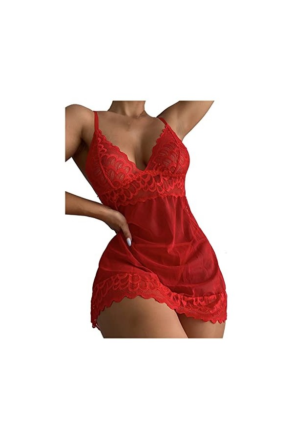 Nuisette Sexy Femme Érotique Sexy Hot Nuisette See Through Harness Harnais Robe Sexy De Nuit en Lingerie Push Up Mini Robe Ou