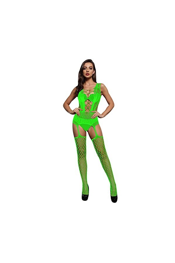 ADMAY 2023 New y21k Style Lingerie Femmes Sexy Lingerie Résille Bodystocking sous-Vêtements De Nuit Chemises Bodys Lingerie B