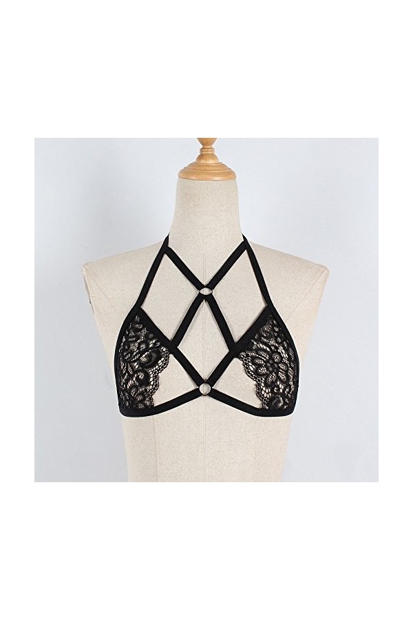 Ensemble de Lingerie Erothique Sexy Hot Dentelle Up Sexy Corset Lingerie Dentelle Femmes Pousser sous-vêtements Bandage Top R