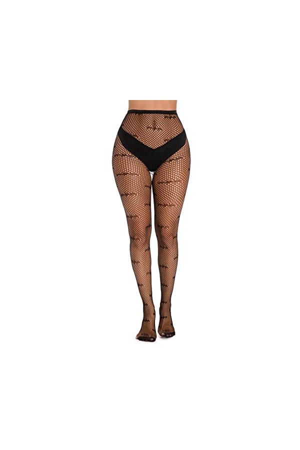 Luckywaqng Jarretière Dentelle Femmes Bas pour Hauteurs de Cuisse Lingerie Élégant Bas Avec Nom, Noir , taille unique