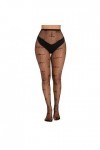 Luckywaqng Jarretière Dentelle Femmes Bas pour Hauteurs de Cuisse Lingerie Élégant Bas Avec Nom, Noir , taille unique