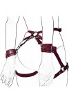 Harnais de corps punk pour femme - Lingerie de jambe - Jarretières - Cage - Vague - Accessoire de carnaval, rose, taille uniq