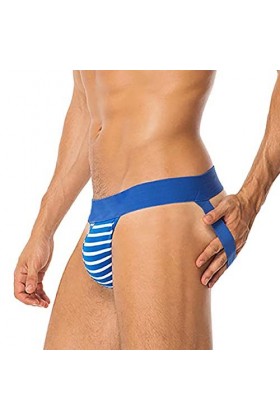 Lingerie Homme Sexy Hot Underwears Cotton Bulge PouchIndoor Male Chemises De Nuit en Flanelle pour Hommes Longues Blue, M 