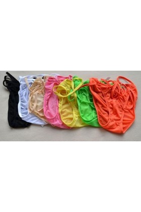 Legou String semi-transparent à lacets taille basse pour homme, vert militaire, taille unique