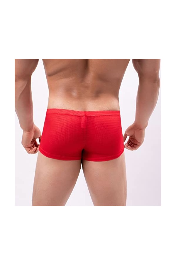 FGUUTYM Boxer pour garçon et homme, plat, mince, respirant, pour le sport à la mode, boxer de sport décontracté avec coupe aj