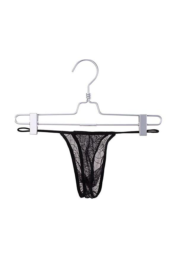 Générique Lingerie Homme Sexy Hot Hommes Sexy Solide Couleur Respirant Taille Basse Tricoté Dentelle String String Briefs Pei