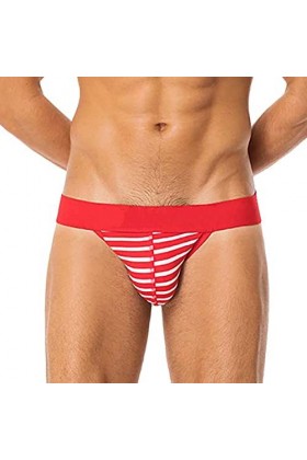 Lingerie Homme Sexy Hot Underwears Cotton Bulge PouchIndoor Male Chemises De Nuit en Flanelle pour Hommes Longues Red, L 