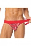 Lingerie Homme Sexy Hot Underwears Cotton Bulge PouchIndoor Male Chemises De Nuit en Flanelle pour Hommes Longues Red, L 