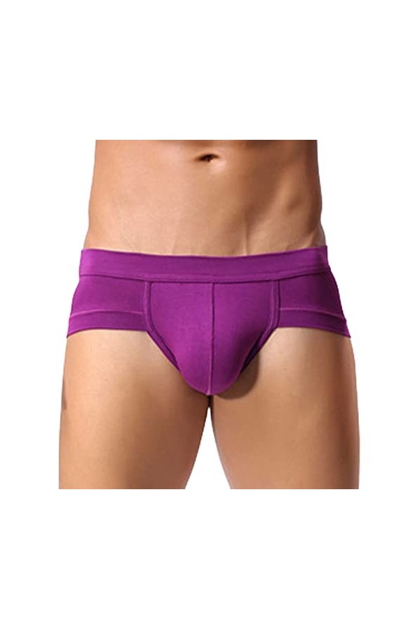 CUTeFiorino Skin Sous-vêtements pour homme - Couleur unie - Sous-vêtements en forme de U - Taille basse - Sous-vêtements pour