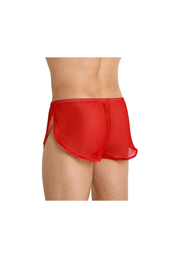 2023 New y20k Style Lingerie sous-vêtements Sexy pour Hommes Mesh Respirant Underpants Mens Mesh Shorts Voir à Travers avec U