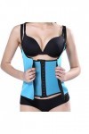 Shaper Vest Minceur Fermeture éclair à la Taille dresseur Sweat Sauna Femmes Corps Lingeries Grandes Tailles Blue, M 