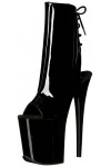 Pleaser FLAMINGO-1018 Blk Faux Leather/Blk Matte UK 7 EU 40 