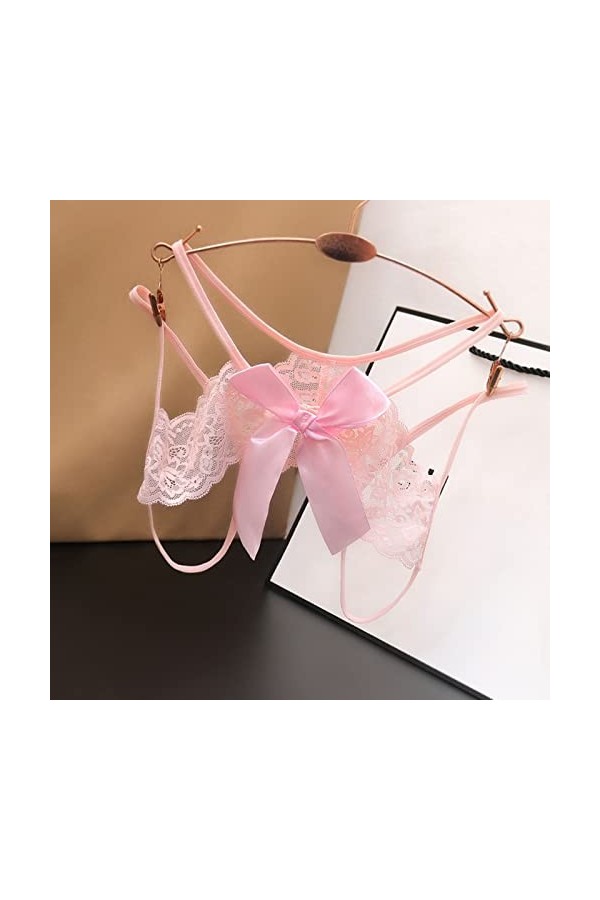 sous-vêtements Sexy Taille Basse caleçon Ouvert Coupe Perle Massage String Culottes RD1, XXL 