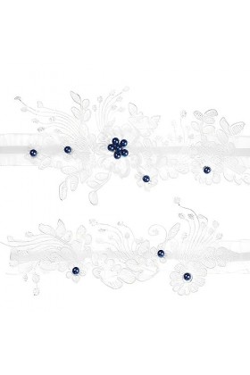 AAED Jarretière Perlée Bleue, Jarretière De Mariée Jarretière De Mariage Jarretière De Mariage Pour Les Mariées Femmes Dentel