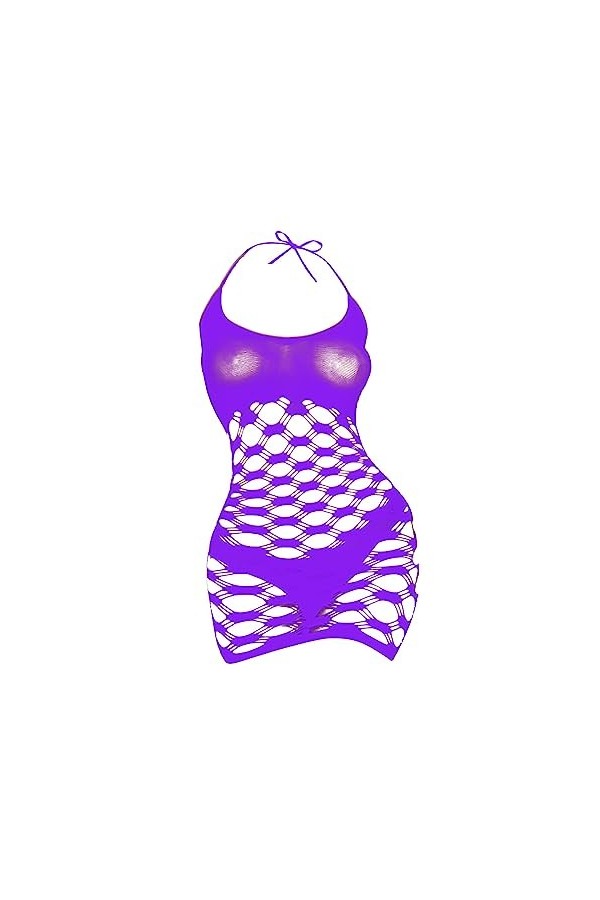 Harnais Lingerie Sexy Femmes Sexy Taille Unique Sangle Suspendue Couleur Unie évider Ultra Courte Robe serrée enveloppé Hanch