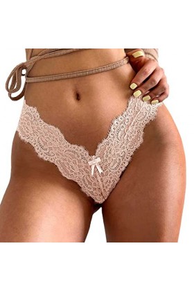 PANPANY Culottes pour Femme sous Vetements Multicolore Culotte Sexy String Femme Dentelle Soutien-Gorge Taille Basse Tanga Co