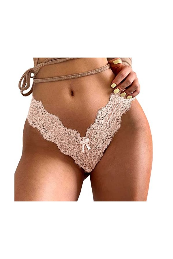 PANPANY Culottes pour Femme sous Vetements Multicolore Culotte Sexy String Femme Dentelle Soutien-Gorge Taille Basse Tanga Co