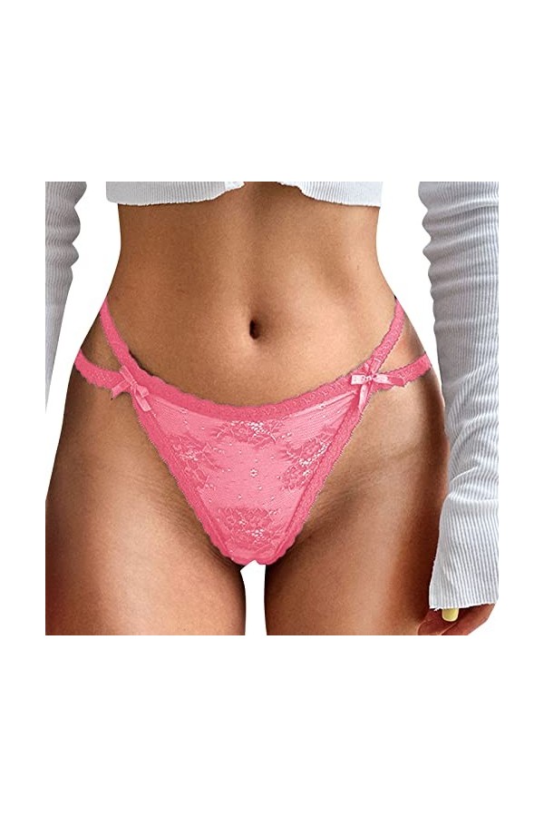 PANPANY Culottes pour Femme Multicolore Sexy Taille Basse String Culotte sans Couture Femme Dentelle Soutien-Gorge Multipack 