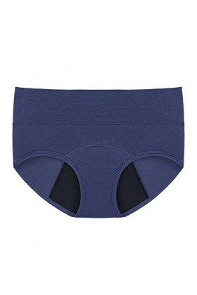 Culotte Femme sans Couture Stringthong Couleur Unie Physiologiques Culotte Légère Boxer Pur Coton Creux Slips Leakproof Chic 