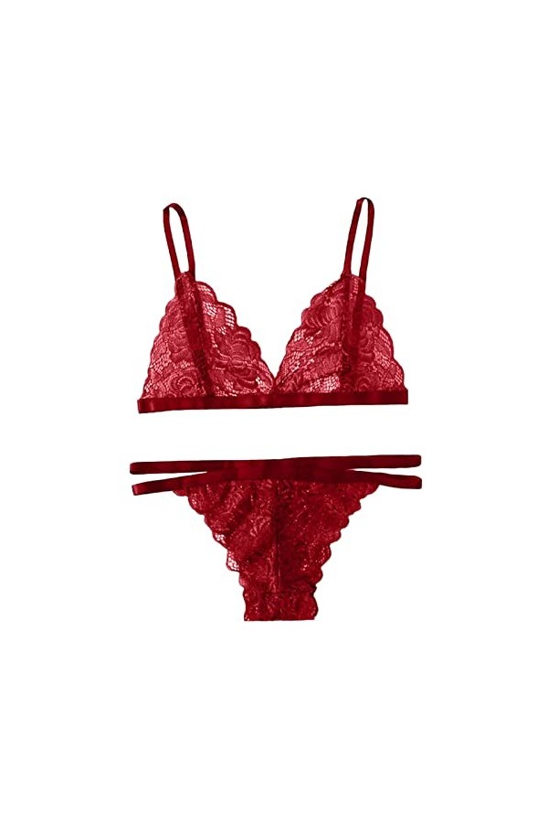 Lingerie Femme Sexy Ensemble Homme Sexy Hot y20k Femmes V Cou SexyBabydoll Lingerie Dentelle Dos Longe sous-Vêtements Costume