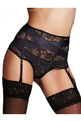 Yummy Bee - Porte-Jarretelles Guêpière Taille Haute Dentelle Parure Lingerie G String Grande Taille 36-50 46 